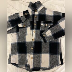 Blue/black/white button up by Dorose size medium